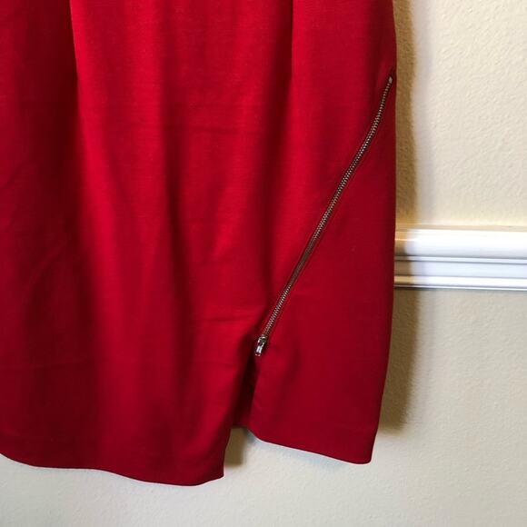 Banana Republic Sexy Red Dress Womens 4 Red Sleeveless Stretch Career Minimalist - Picture 5 of 9